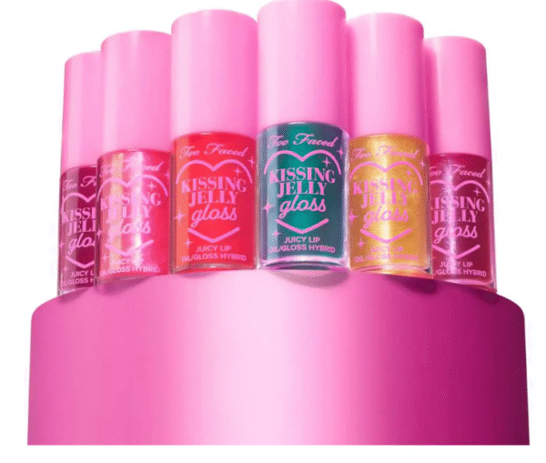 Brilho Labial Too Faced Kissing Jelly Gloss 4,5ml  sour watermelon - Image 4