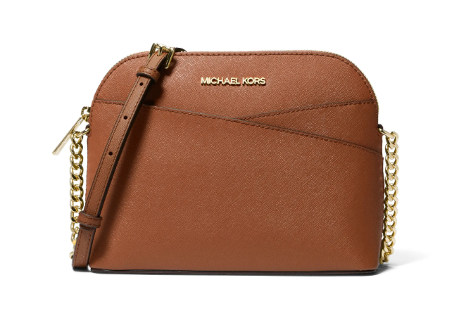 Bolsa Transversal Jet Set Logo Pequena couro