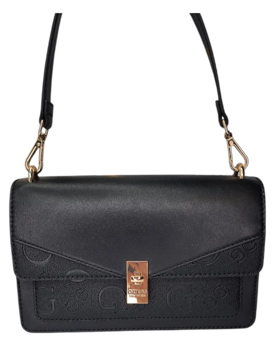 Bolsa Guess preta crossbody