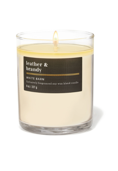 Vela aromática Bath & Body Works Leather & Brandy